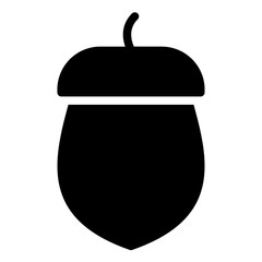 Acorn Icon in Glyph Style