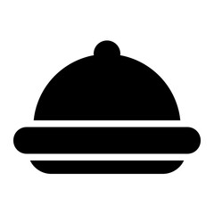 Food Tray Icon in Glyph Style