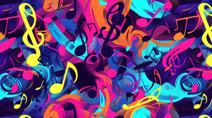 Abstract Classical music hand drawn doodle banner cartoon vector image