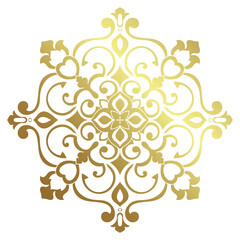 Golden mandala.Mandala de lujo .color dorado
