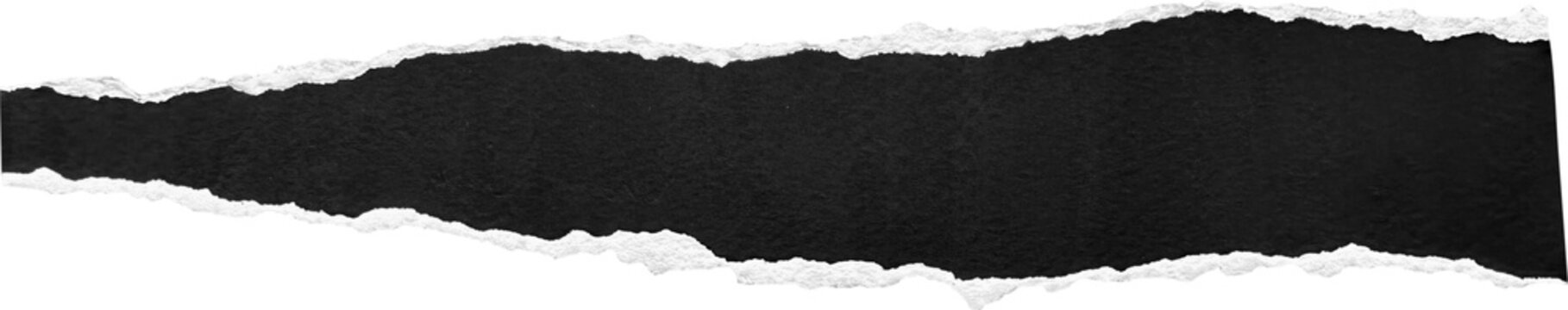 Black & White Torn Paper Strip