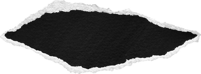 Black & White Torn Paper Piece