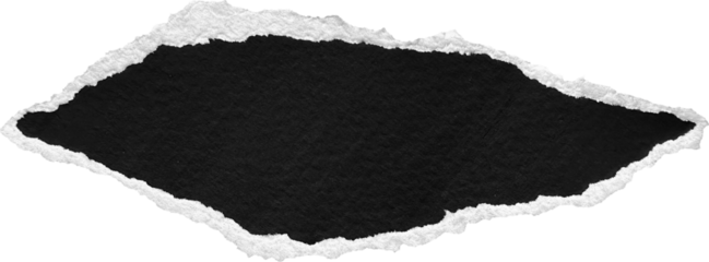 Black & White Torn Paper Piece