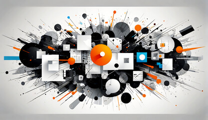 Obraz premium Abstract business communication technology concept. illustration. Art. Abstract background desnig illustration.