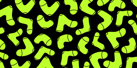 Cartoon socks pattern vector illustration. Background with socks.