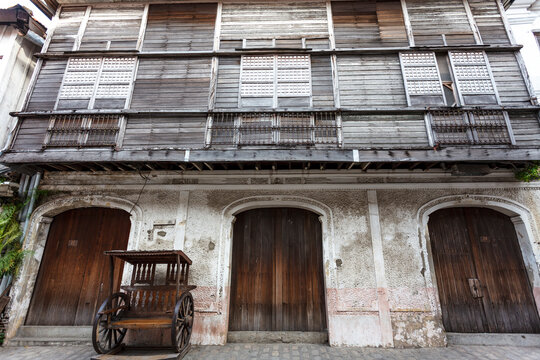 Old building in the historic center of Vigan, an Unesco World Heritage site in the Philippines, Asia