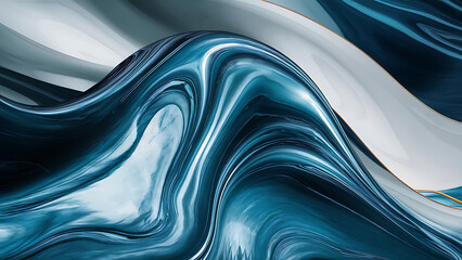 abstract blue background, wavy marble texture background, AI Generative