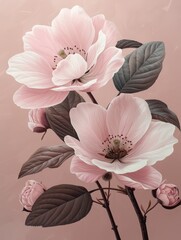 Delicate floral background with a vintage look