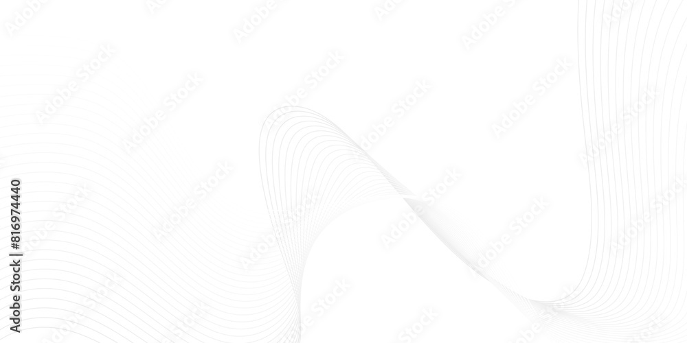 Aufkleber abstract grey wave lines on transparent background. technology, data science, geometric border patte