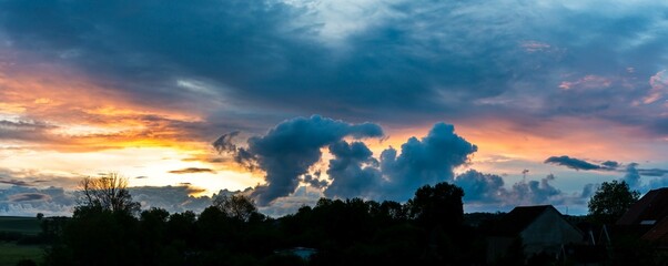 Spring sunset