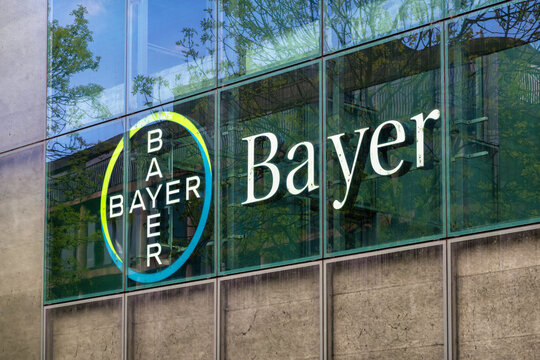 Basel, Switzerland - April 20, 2024: Bayer AG is a German pharmaceutical and life sciences company 