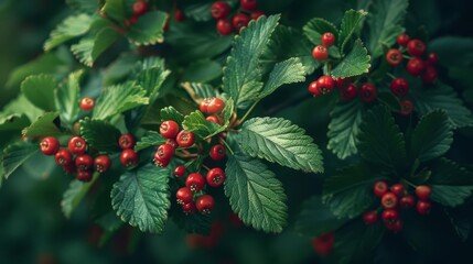 Obraz premium Documentary photography style focusing on a hawthorn tree in full bloom