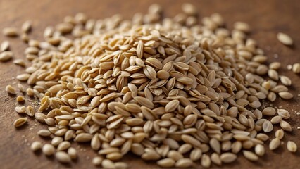 Fototapeta premium Close up of sesame seeds showcasing their tiny size and texture