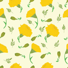 Fototapeta premium Seamless Marigold