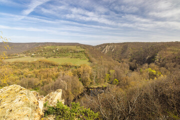 Fototapeta premium Lookout of Nine Mills in Podyji National Park, near Znojmo town in South Moravia region, Czech Republic, Europe.