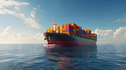 Busy transport with cranes loading and unloading containers from multiple ships docked at the harbor.