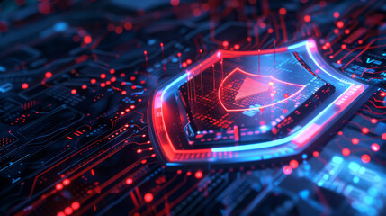 Virtual shield protecting a computer with data encryption symbols