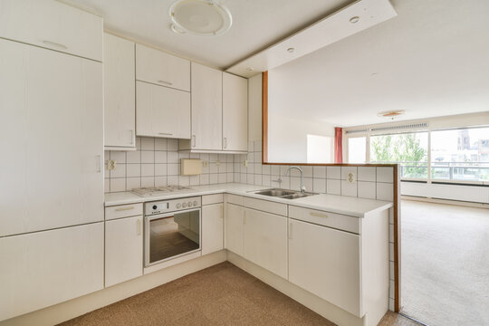 Spacious kitchen in an apartment with natural light