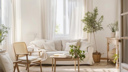 Bright dining room with white furniture, modern decor, and natural light in a clean, minimalist interior. Ideal for home decor and lifestyle themes.