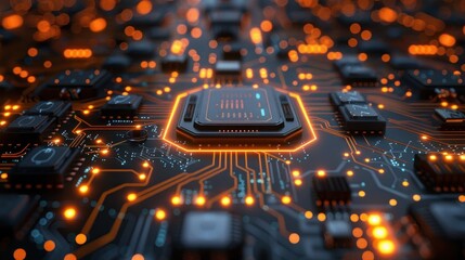 futuristic digital electric tech circuit board pattern background.