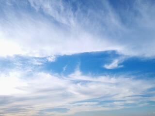 Blue sky with white clouds