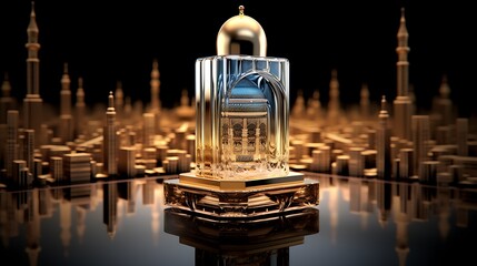 an AI-generated fragrance inspired by the scents of Gumbade Khazra Madina Makkah
