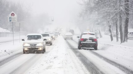 Icy patches urge cautious drivers to slow down.