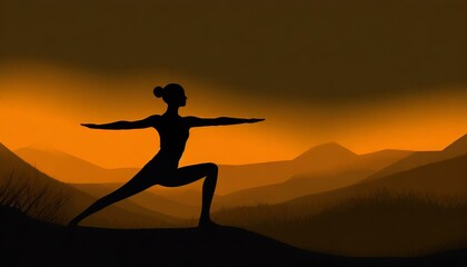silhouette of a person, exercising