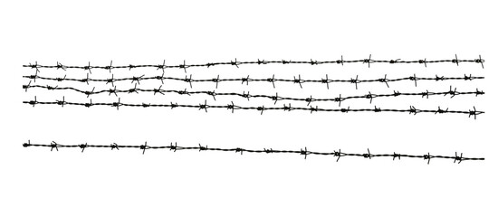 Barbed wire. Fence with barbed wire on transparent png