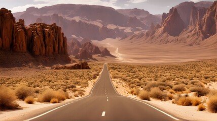 breathtaking-landscape-road-in-a-desert-valley-background-169-widescreen-backdrop-wallpapers