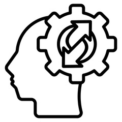 Knowledge Management Icon Element For Design