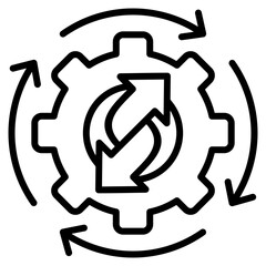 Change Management Icon Element For Design