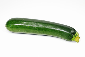 raw zucchini on a white background