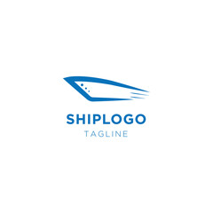 Simple ship logo design vector