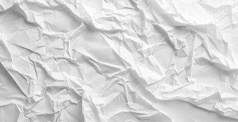 Obraz premium Textured white crumpled paper background suitable for creative design projects