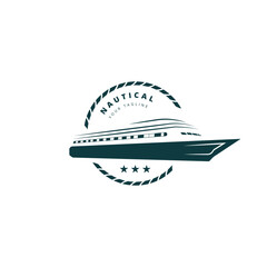 Nautical logo design graphic vector