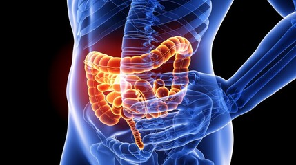 Understanding gastritis  visual representation of inflamed stomach, pain, and nausea