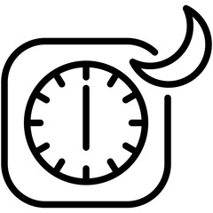 six pm line icon