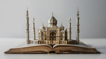 Minimalist Mosque Design Popping out from Open Book