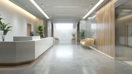 blurred office lobby entrance building background, defocus luxury clinic hospital corridor, modern hotel reception hall interior