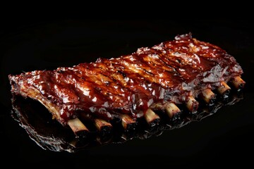 Savory grilled ribs marinated in zesty basting sauce