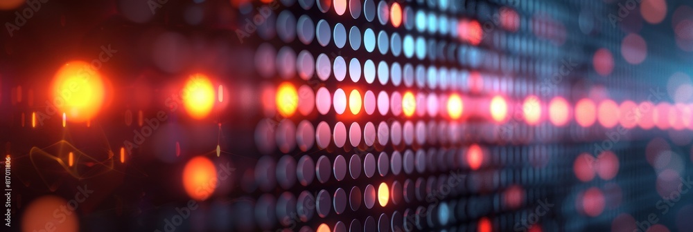 Poster abstract blur of lights creating patterns on a wall