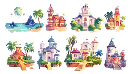 Enchanting Castles and Fantastical Landscapes A Whimsical Collection of Illustrated Wonders
