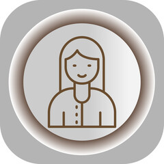 Woman  Gradient Background Icon