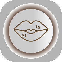 Lips  Gradient Background Icon