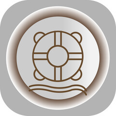 Life Saver  Gradient Background Icon