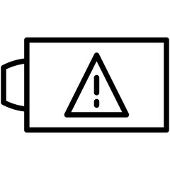 battery damage line icon