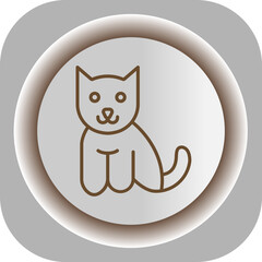 Cat  Gradient Background Icon