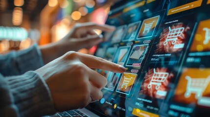 A visual representation of an ecommerce website adjusting in real time to customer preferences