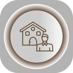 Real Estate Agent  Gradient Background Icon